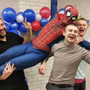 Человек паук на празднике в Минске